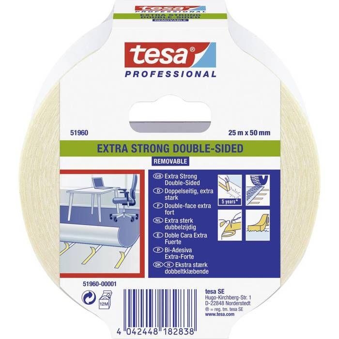 Tesa EXTRA STRONG 51960-00001-11 Ruban de pose tesa® Professional translucide (L x l) 25 m x 50 mm 1 pc(s)