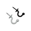 Modern Zinc Alloy Wall Hooks, White and Black, Easy Install, Contemporary Style Metal Curtain Hangers for Clothes, Bags, Towels, Door Beads