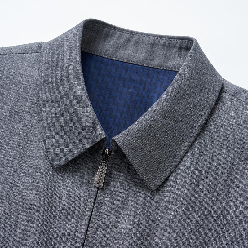 Высококачественная шерстяная куртка для мужчин среднего и пожилого возраста на весну и осень, новый пиджак с лацканами, деловой наряд для папы, куртка больших размеров