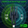 USB-адаптер Wi-Fi 1200 Мбит/с, двухдиапазонный 2,4 ГГц + 5 ГГц, Wi-Fi-донгл, 4 антенны, 802.11ac, USB 3.0, высокоскоростной беспроводной сетевой адаптер для ПК/ноутбука