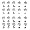 20 Pieces Alloy Silver DIY Heart Patterns Rivets for Sewing Accessories