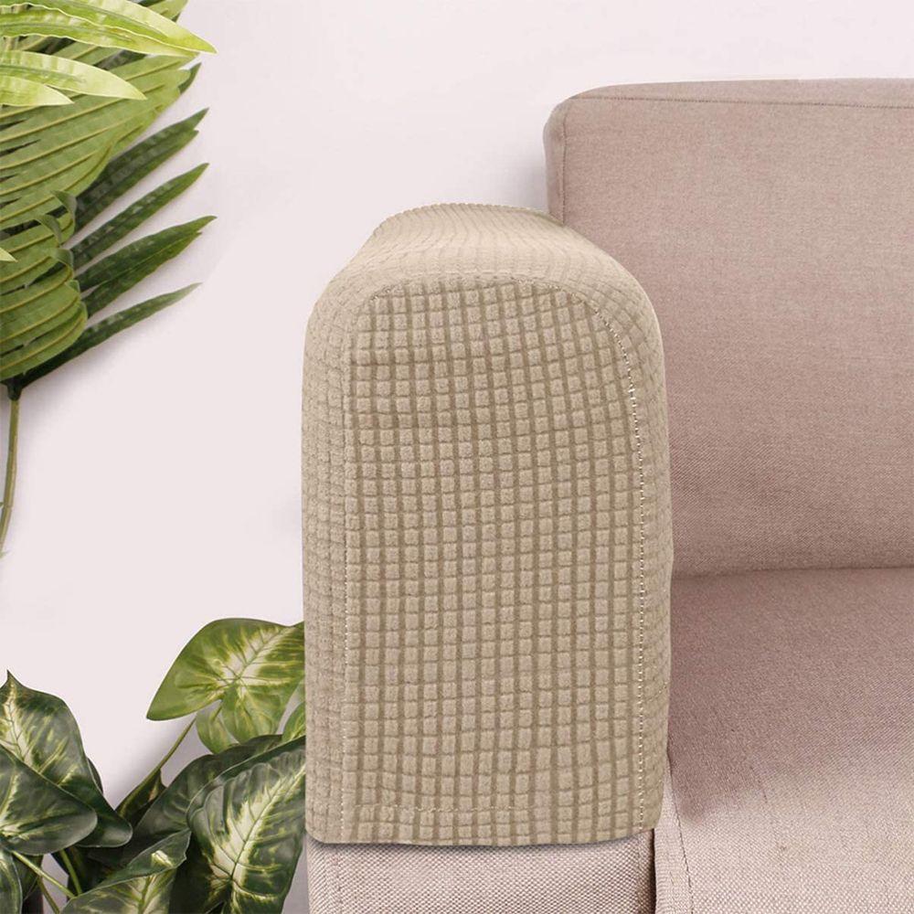 2PCS Solid Stretchy Chair Sofa Cover Home & Living Armrest Covers Couch Arm Protector