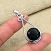 Очаровательный черный шпинель драгоценный камень 925 стерлингового серебра ювелирные изделия ручной работы кулон для женщин подарок