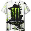 Мужская летняя футболка с 3D-печатью бренда Monster Energy, повседневная, быстросохнущая, дышащая, с коротким рукавом