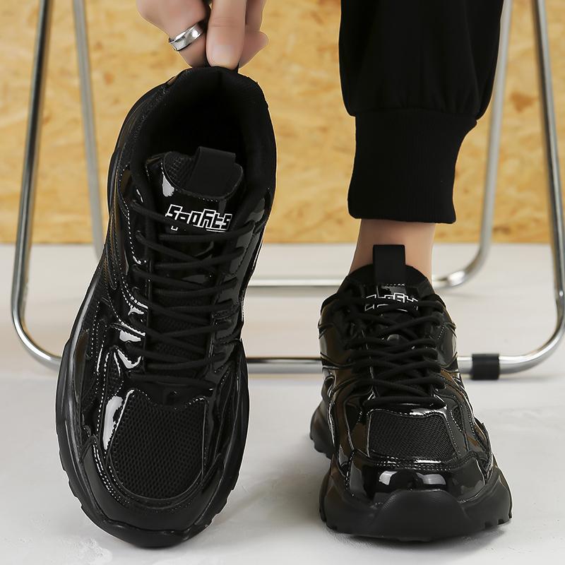 Мужская золотая спортивная обувь кроссовки студенческие хип-хоп черные туфли высокие баскетбольные кроссовки большого размера