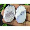 40-40MM AAA Natural Dendrite Agate Oval 2Pcs Cabochon Loose Gemstone 98Cts. SK-4174
