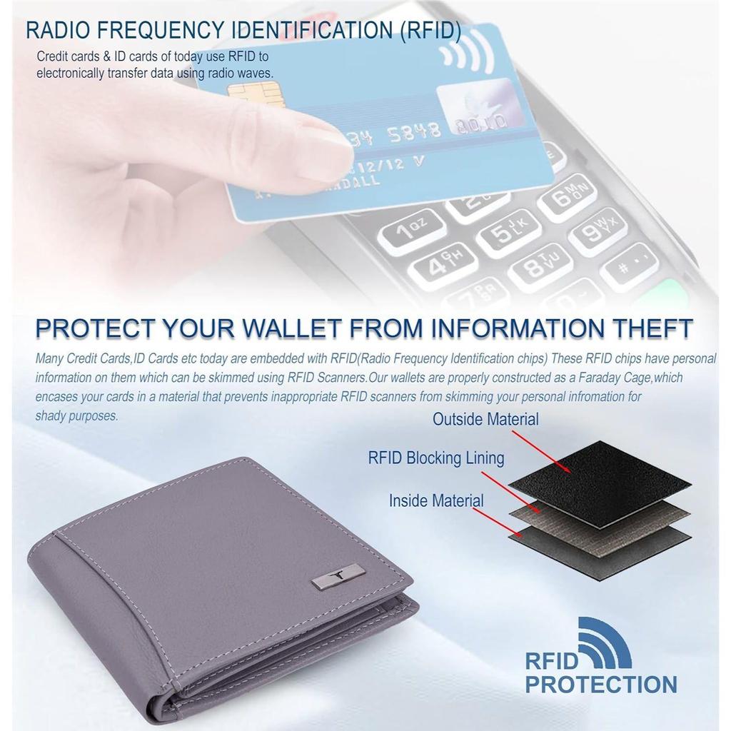 Мужской светло-серый кожаный кошелек Oliver