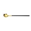 Long Handle Coffee Mixing Spoon Stainless Steel Round Head Ice Cream Dessert Teaspoon Gold Tableware Kitchen Dinnerware Utensil