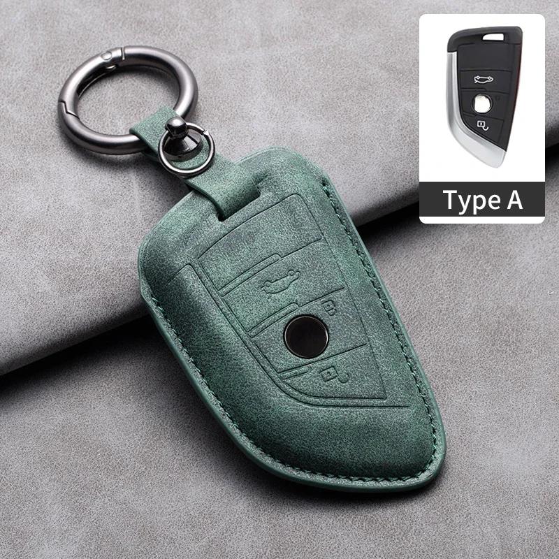 Чехол-накладка для ключа автомобиля для BMW F20 F10 F20 F30 F80 X1 X3 X5 X6 X7 G20 G30 G01 G02 G05 G11 1 3 5 7 серии кожаный автомобильный брелок