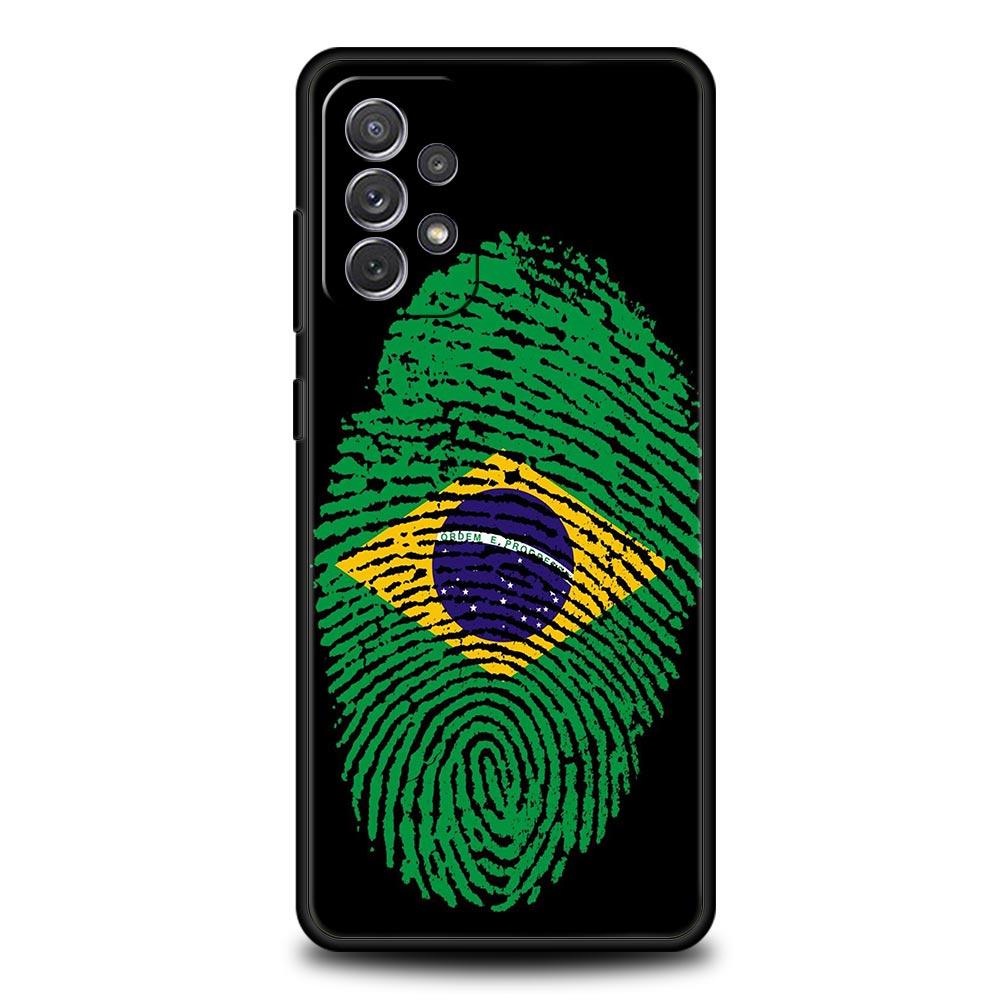 Большой чехол для телефона с флагом Бразилии для Samsung A51 A71 A21S A17 A11 A15 A25 A31 A41 A23 A33 A53 A73 A07 A03S A05S A13 A35 A55 5G