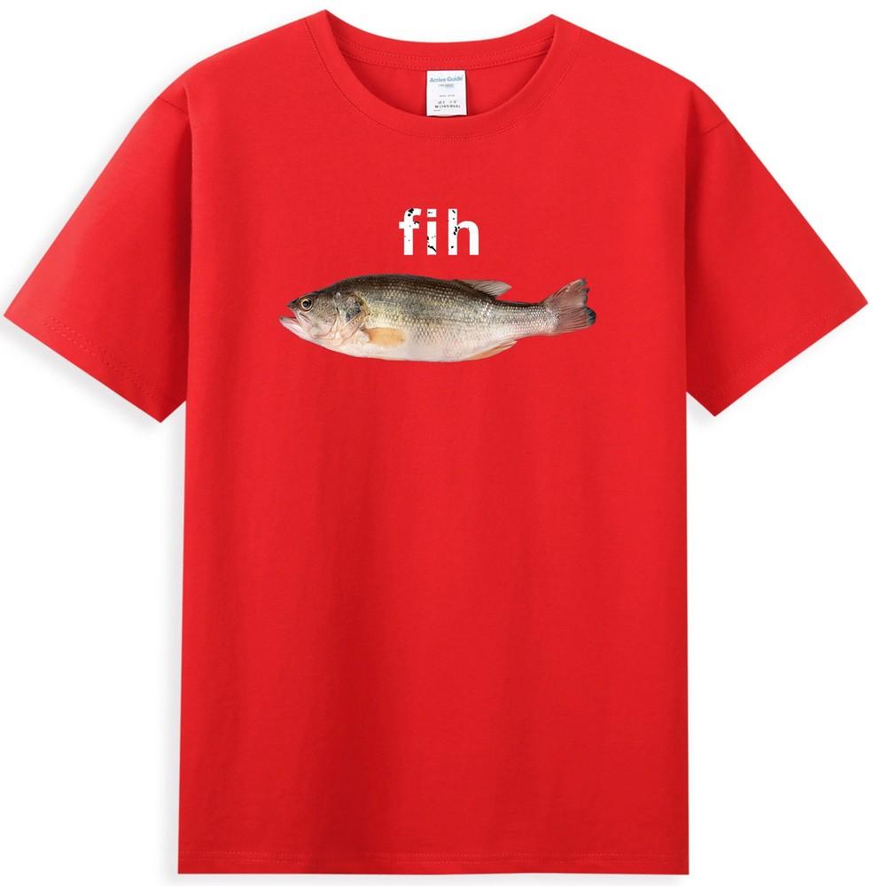 Fih Funny Misspelled Fish Meme Saying Vintage Unisexs Tshirt
