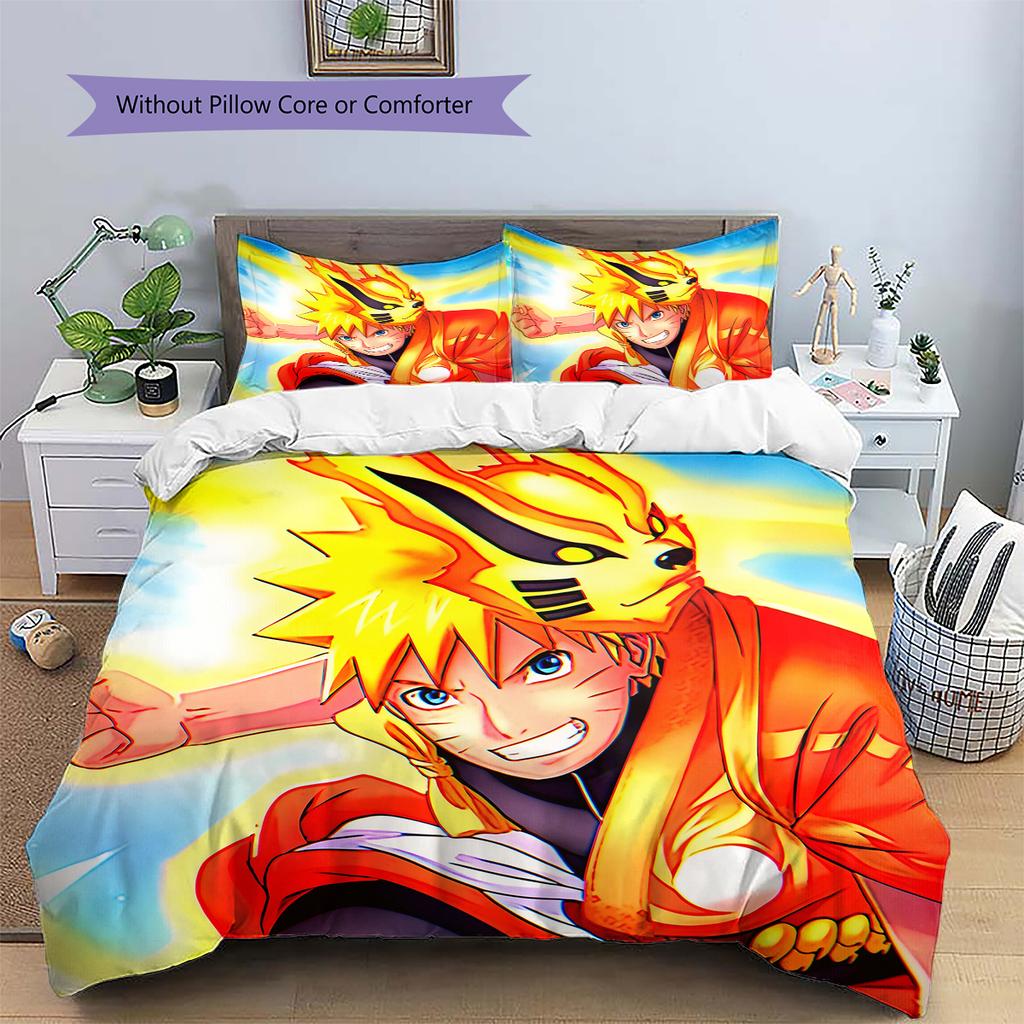 Naruto Uzumaki Naruto Pattern Bedding Home Decoration Birthday Gift (1 * duvet cover + 2 * pillowcase, without core)