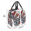 Japanese Koi Fishing Streetwear Style Insulated Lunch Bag for Kids School Cooler Thermal Food Box Tote Lunch Boxes Container