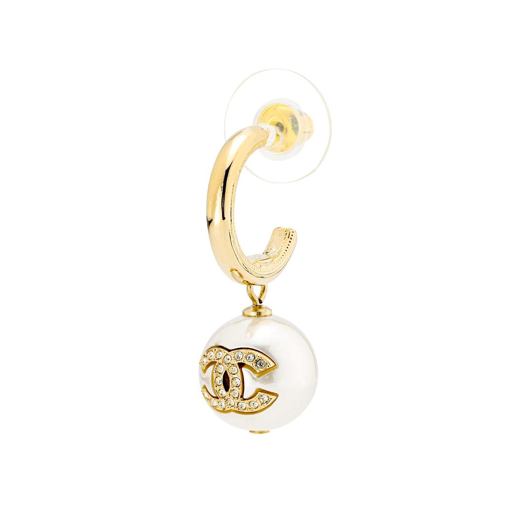 CHANEL Pre Owned 2022 Cc Mark Pearl Earrings AB8451-B08257-NI488