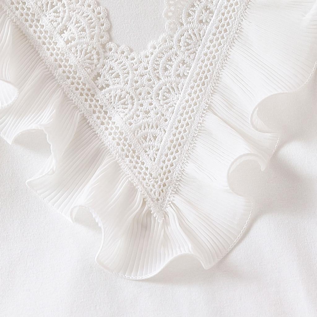 Футболка с длинными рукавами для девочек, весенне-осенняя тонкая детская весенняя нижняя рубашка, белый топ для маленьких девочек