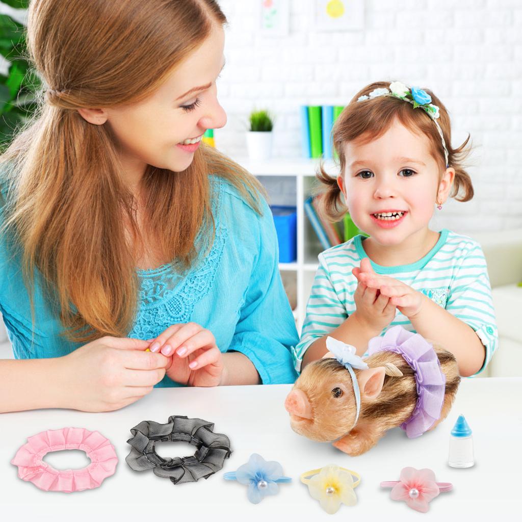 5-inch silicone mini pig soft and realistic hand feel fun decoration silicone pig doll children's gift