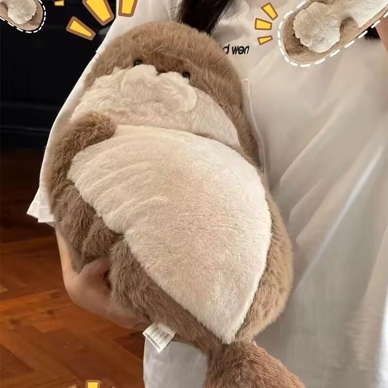 1 Piece Brown Seal Stuffed Animal Birthday Gift For Boys And Girls Kawaii Cartoon Sea Creature Sea Otter Plush Doll Pillow