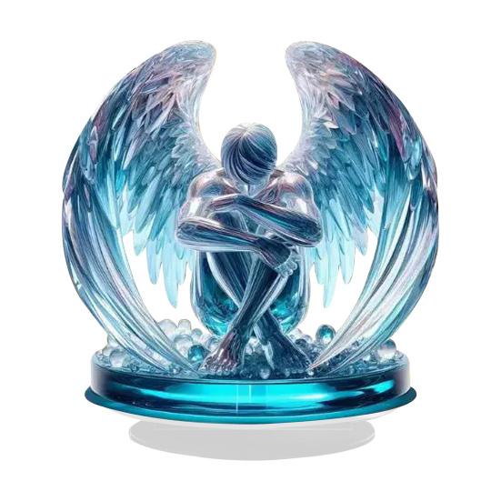 2D Акриловое Рождественское украшение Иисус Рождество Крыло Ангела Настольная табличка с подставкой Дом Офис Настольный Книжная полка Религиозное Рождественское украшение