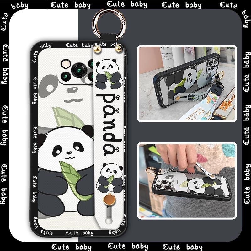 Dirt-resistant Wrist Strap Phone Case For Xiaomi Poco X3 NFC/X3 Pro Durable Cartoon Shockproof Waterproof Protective