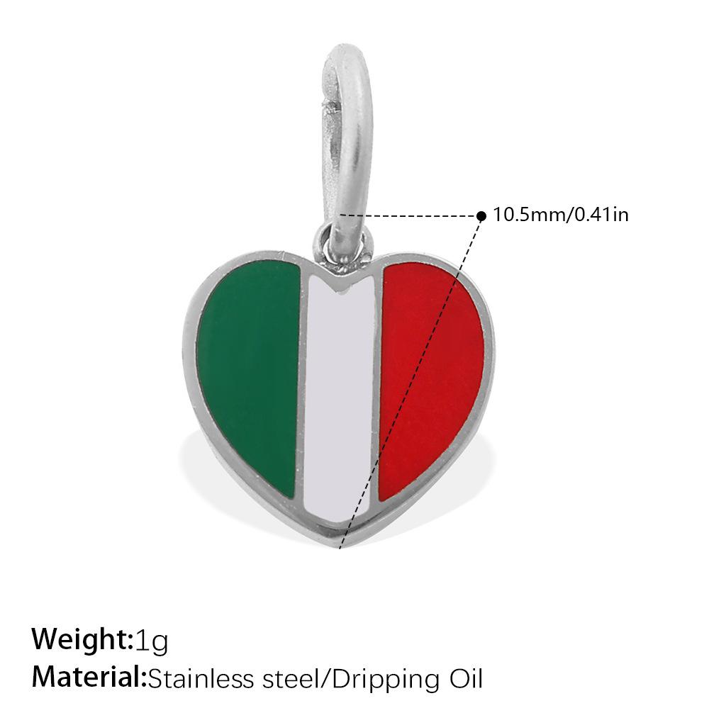 Creative Dripping Oil Colorful Three-Dimensional Diy Pendant Stainless Steel Gold-Plated Small Pendant Pendant Collection