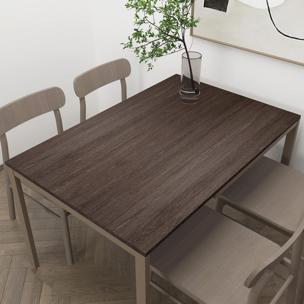 TOTIO Walnut Wood Grain Remake Ultra Wide Brown Wood Grain Wallpaper Oil Heat Dark Brown Wood Grain Cutting Kitchen Bathroom Decoration Stylish