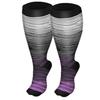 1/3 Pairs Plus Size Compression Socks For Women Wide Calf Knee High Support For Running Athletic Fit Cycling