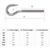 1Pc 304 Stainless Steel Sheep Eye Screw Fasteners Tools Hanging Hook Durable Bolt Ring  Hardware