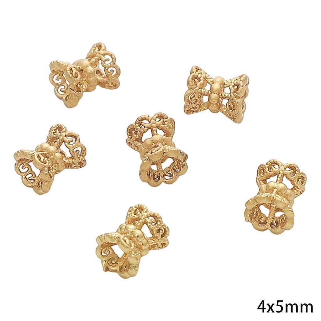 1шт 4-7 мм бусины-проставки из латуни в виде цветов для изготовления модных браслетов