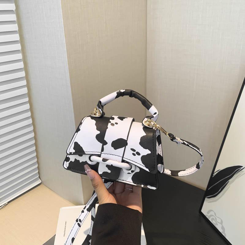 Fashionable French Small Square Bag With Unique Animal Print Patterns For Women
