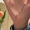 2025 Модное корейское двойное бриллиантовое ожерелье: Элегантный легкий роскошный дизайн для женщин