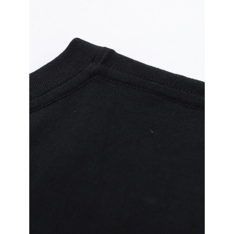 Европейские размеры Мужская графическая футболка из конопли, Глянцевая дышащая ткань, Классический крой, Короткий рукав, Машинная стирка, Повседневная одежда для любого сезона