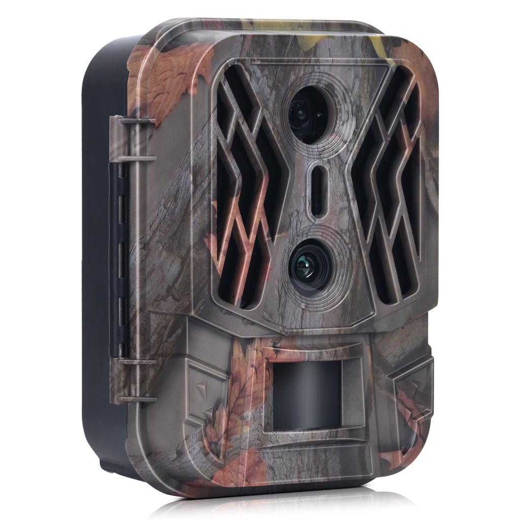 Dual Lens Trail Camera 36MP 4K Motion Activated Wildlife Hunting Camera No Glow Night Vision
