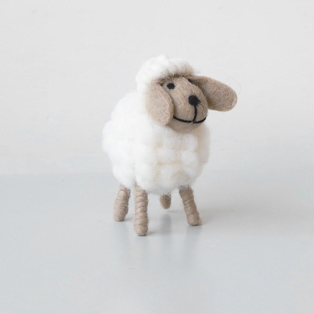 Supplies Miniatures Wool Felt Sheep Home Furnishings Mini Table Ornament Figurines Desktop Decor