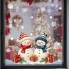 Christmas Window Sticker Removable Waterproof PVC Xmas Snowman Static Glass Cling Holiday Party Decoration Decal