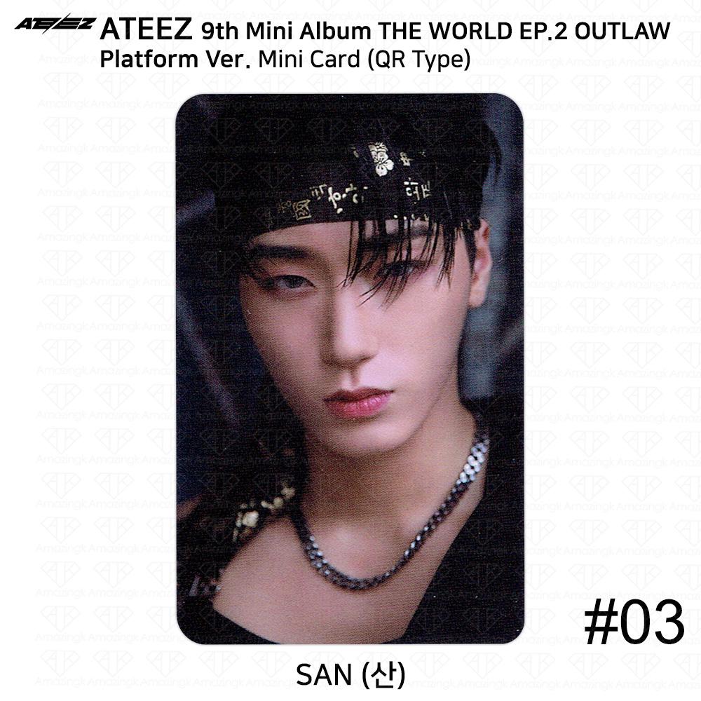ATEEZ 9-й мини-альбом THE WORLD EP.2 OUTLAW Platform Ver QR Фотокарточка Изображение карты