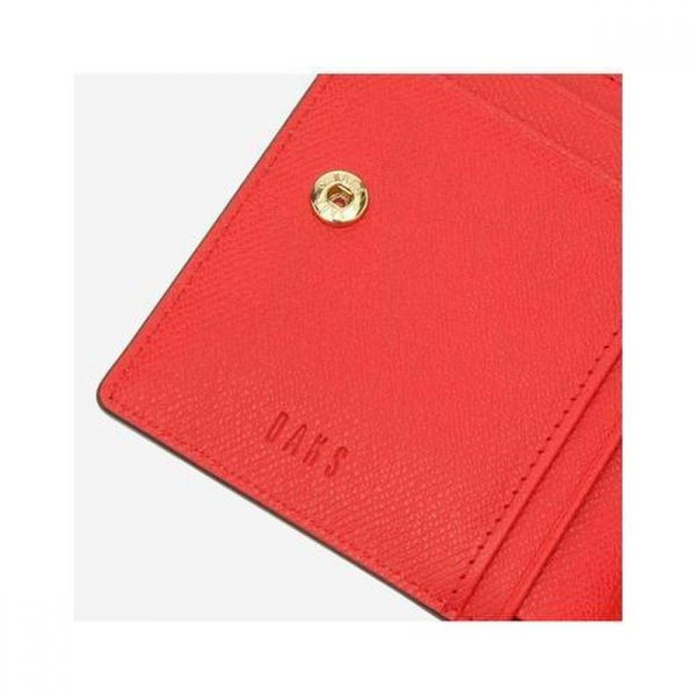 Daks Red Check Pattern Dd Logo 3 Fold Wallet Dcwa5e408r2