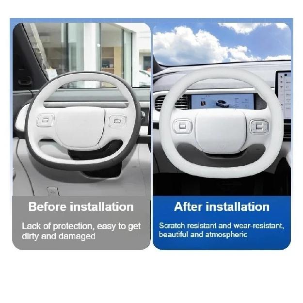 For Xpeng G6 2025 Car Steering Wheel Cover Anti-Slip Leather Steering Wheel Protector