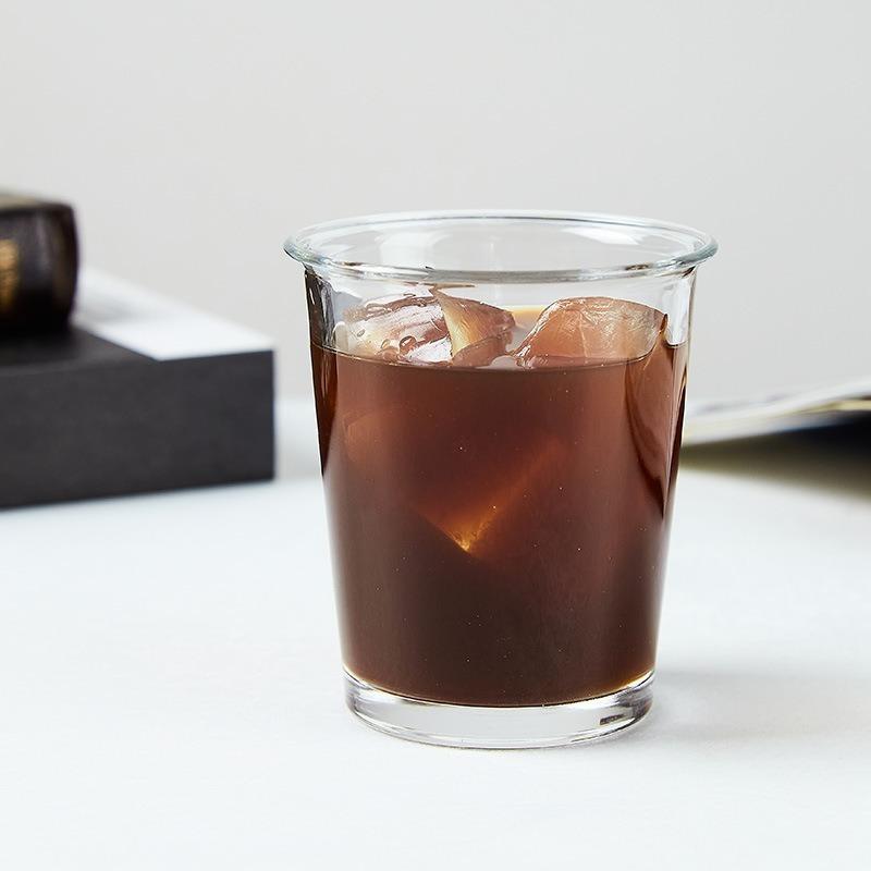 2pcs Transparent Glass Christmas Cups 360ml for Cappuccino, Tea, Espresso Latte, Juice, Milk, Iced Americano, French Flip Cup