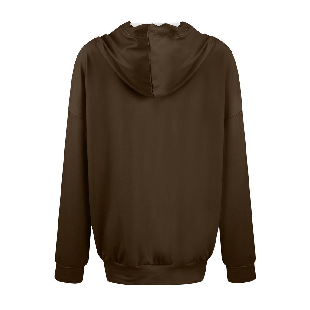 Женские повседневные модные однотонные пуловеры с длинными рукавами, толстовки с капюшоном