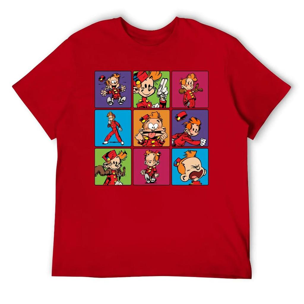 Футболка Spirou Squares Classic на продажу Харадзюку Спортивный топ Футболка Уникальный Дом Смешной Размер США