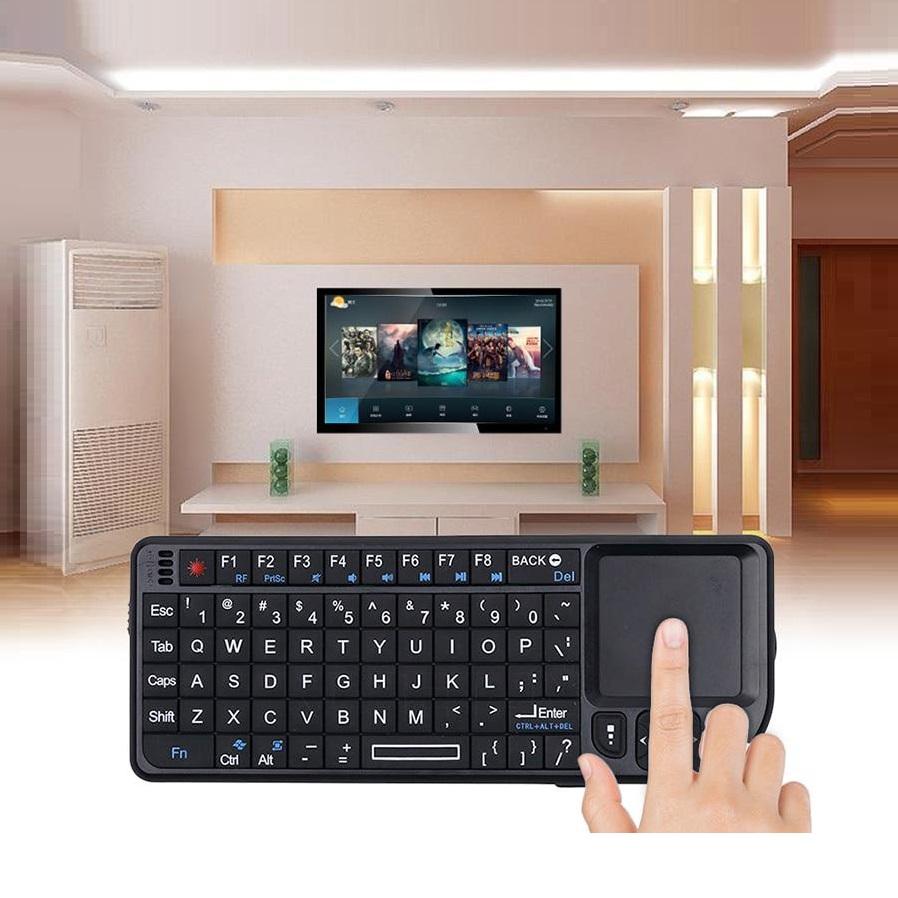 Мини-беспроводная клавиатура с тачпадом 2,4G клавиатура для ПК Ноутбук Smart TV HTPC Android TV BOX Механическая беспроводная клавиатура Клавиатура с русскими буквами