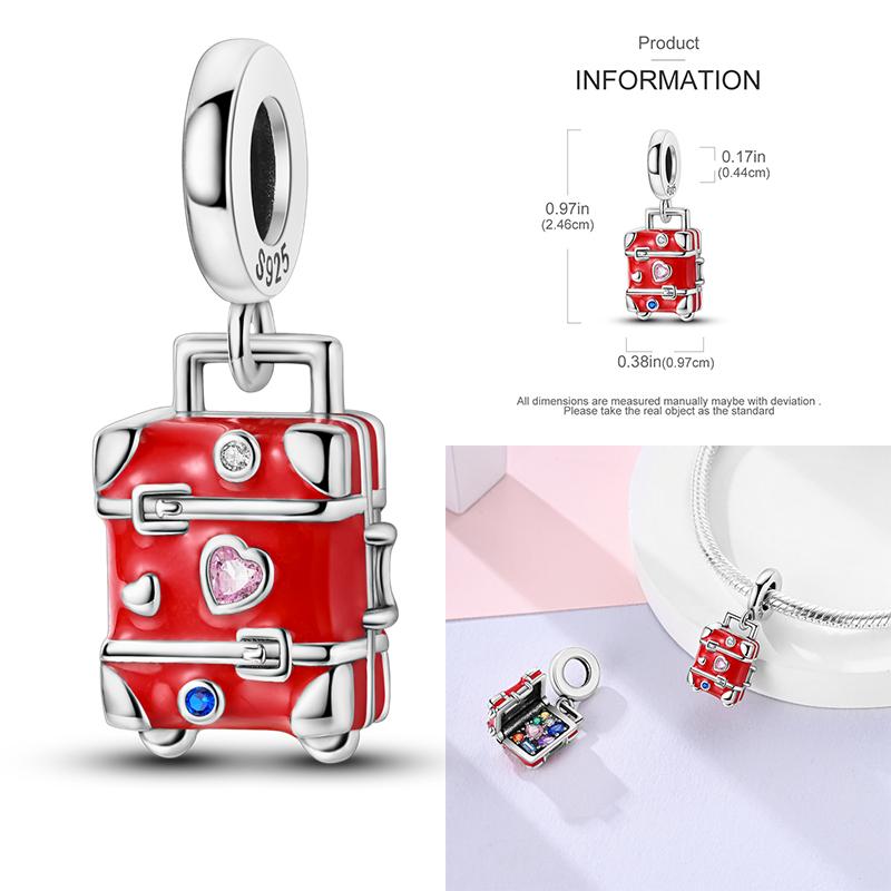 Copper Charms Clock Ocean Sea Turtle Mermaid Heart Shape Beads Fit Original Pan Pendant Bracelet Diy Woman Jewelry