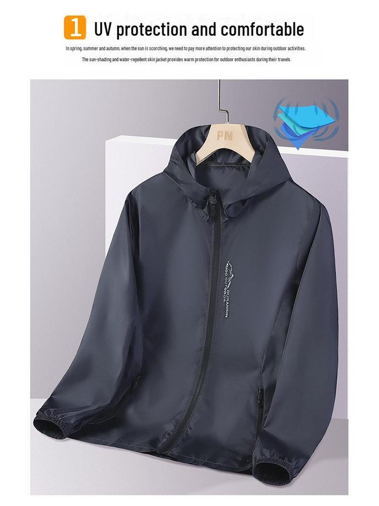Мужская летняя солнцезащитная куртка — дышащая, из искусственного шелка, с защитой от ультрафиолета, идеально подходит для рыбалки на открытом воздухе.