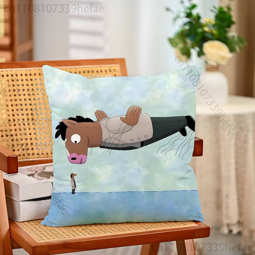 BBoJack HHorseman Pillow Cases for Bedroom Living Room Sofa Home Decor Polyester Cushion Cover with Zipper