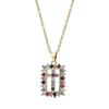 Ins Style Virgin Mary Cross Clavicle Chain European American Fashion Inlaid Color Zircon Pendant Necklace For Women