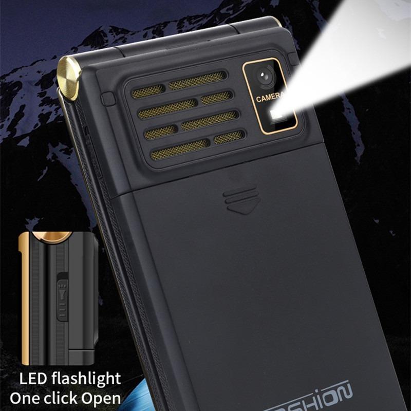 YEEMI M2-C 2G Button Phone 2.84inch Double Screen MTK GSM 2G Flip Mobile Phone Big Letters Vibration MP3 Bluetooth CellPhone For Elderly