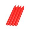 Bougies Chandelier - Essentiel - Lot De 4 - Rouge - Hauteur 20 Cm - Sans Parfum