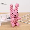 Interactive Cotton Rope Dog Toy Cute Rabbit Bear Giraffe Octopus Shape Dog Chew Toy Bite-resistant Pet Squeaky