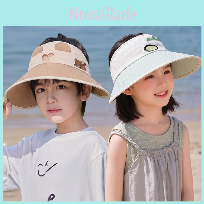 Dinosaur Kids Sun Hat With Breathable Nylon Wide Brim Uv Protection For Summer Outdoor Play