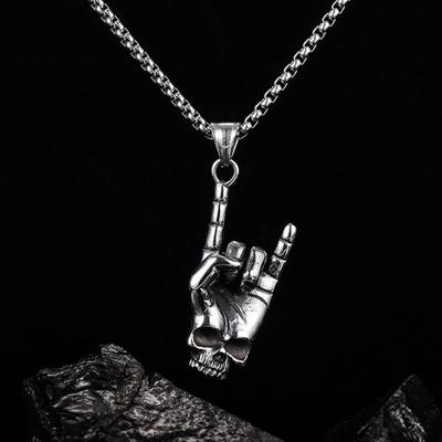 Ожерелье с подвеской в стиле панк-метал-рок Love You Gesture для мужчин 60 см